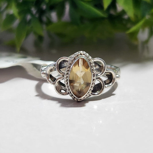 925 Sterling Silver Citrine Ring