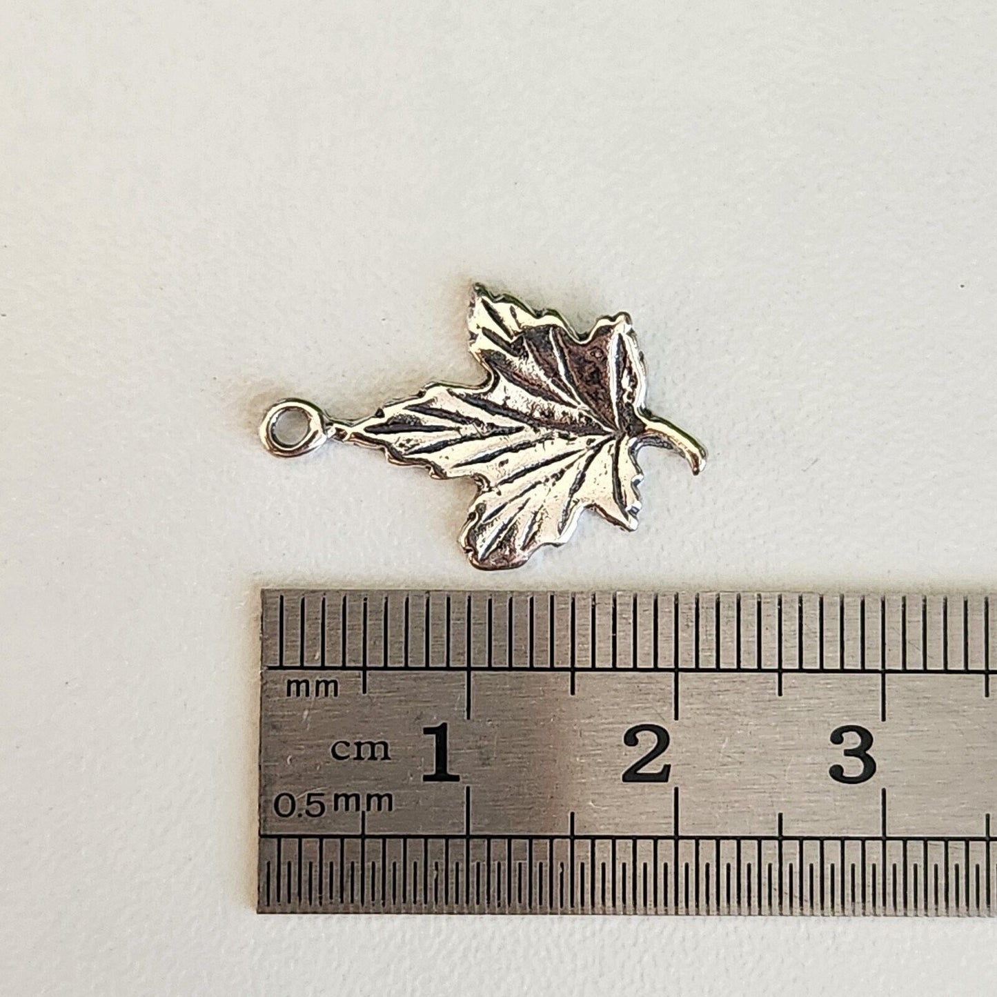 925 Sterling Silver Maple Leaf Charm
