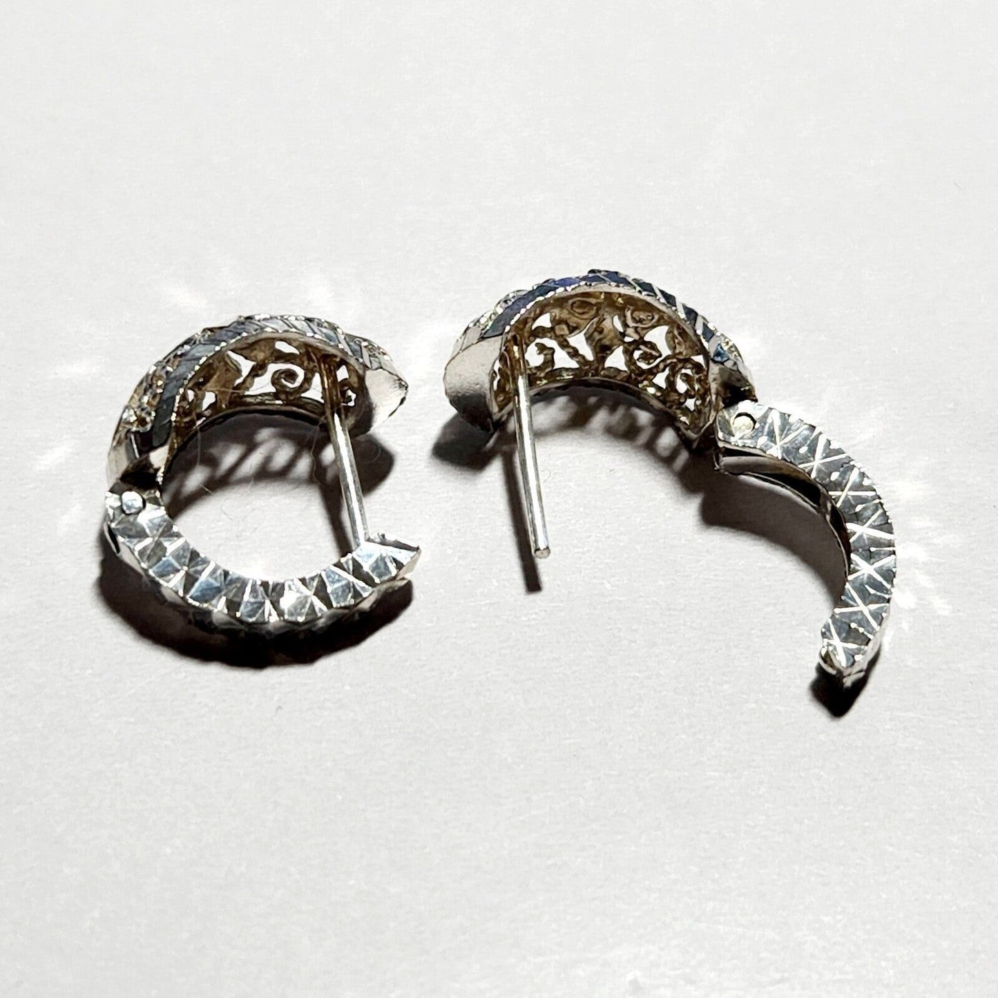 925 Sterling Silver Hoop Cuff Earrings