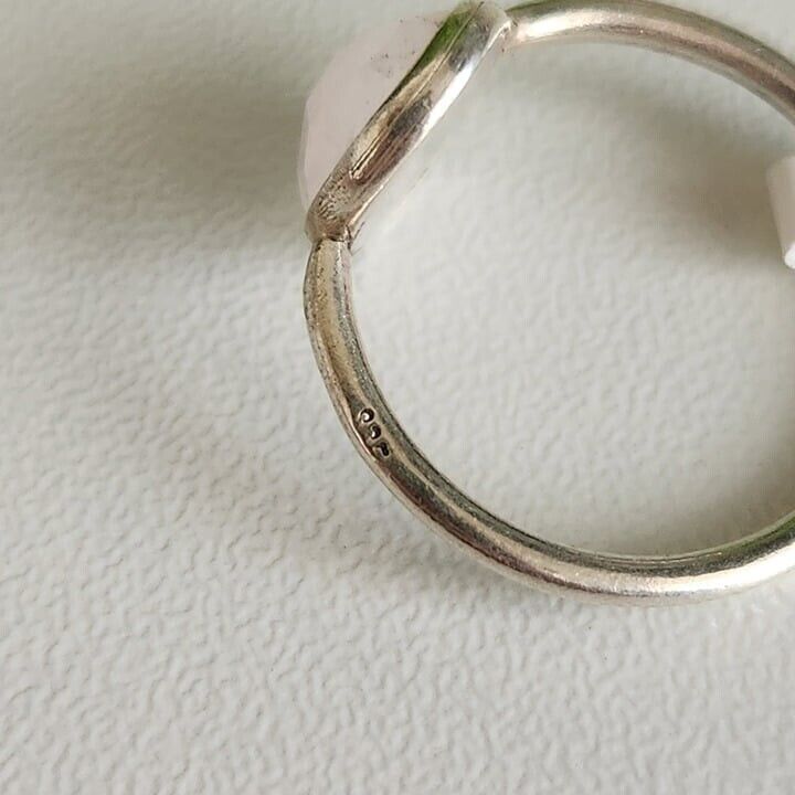 925 Sterling Silver Rose Quartz Ring