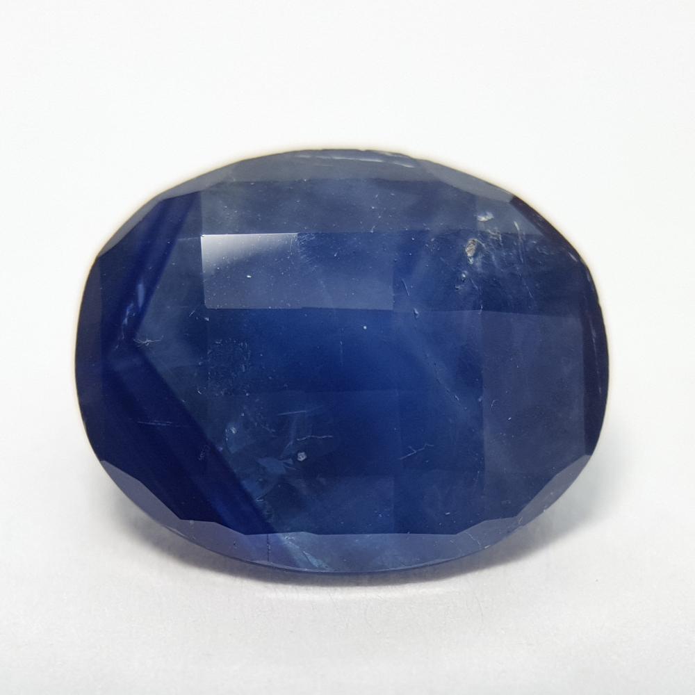Sapphire - 4.12ct Checkerboard Oval Gemstone - Spada Diamonds