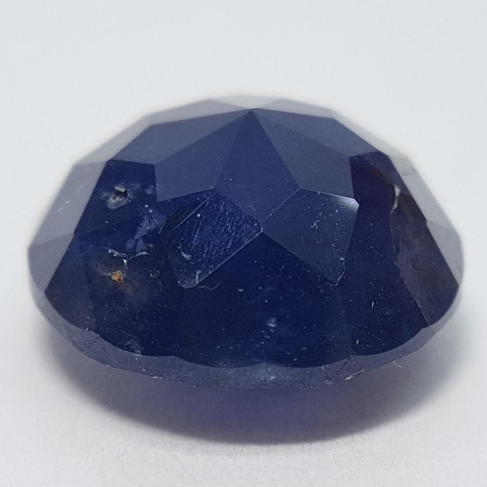 Sapphire - 4.28ct Checkerboard Round Gemstone - Spada Diamonds