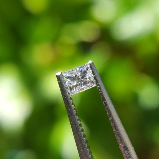 Natural 0.18ct D SI1 Square Princess Diamond - Spada Diamonds