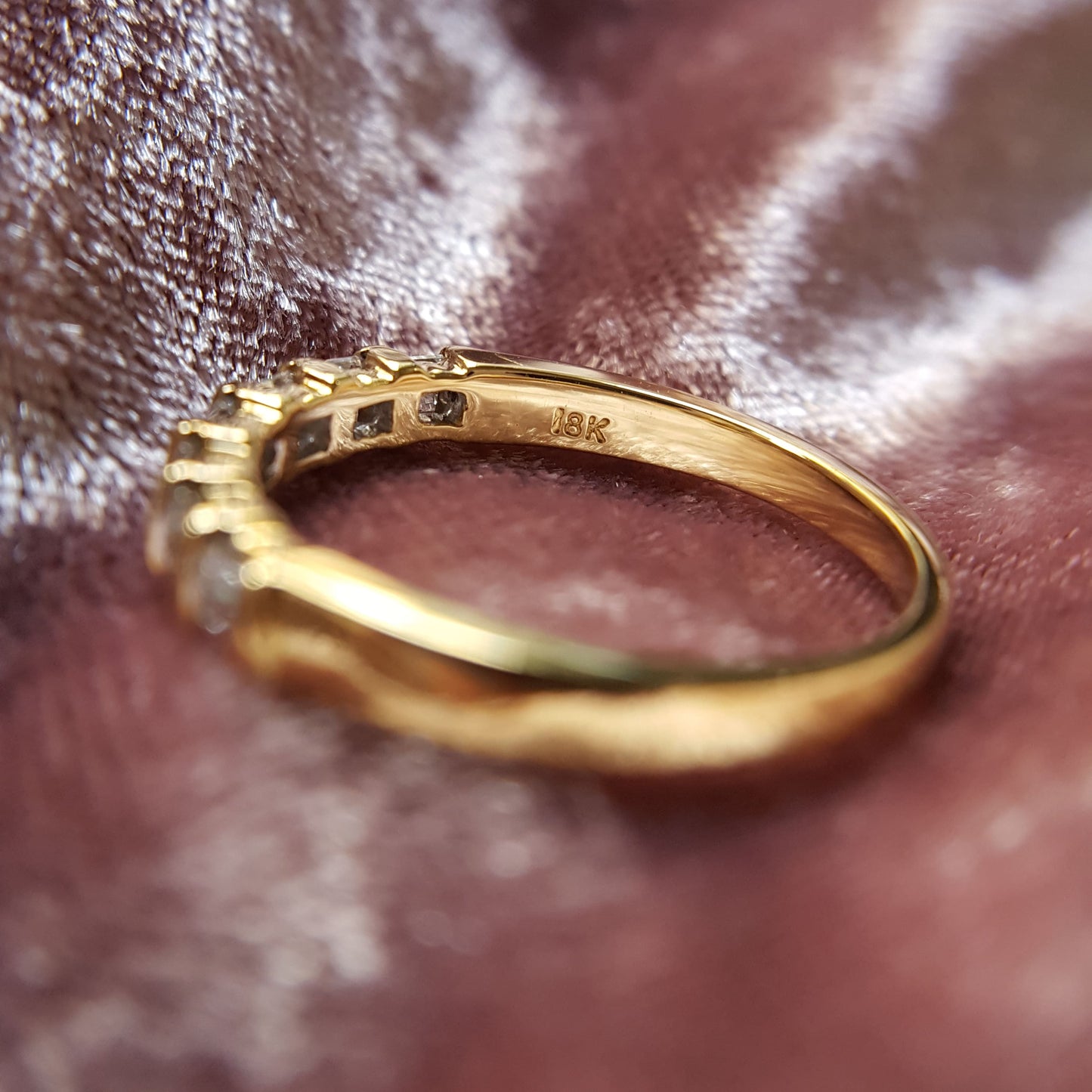 18kt Yellow Gold - Baguette Half Eternity Ring