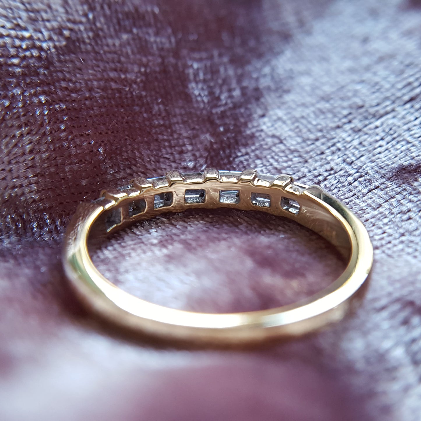 18kt Yellow Gold - Baguette Half Eternity Ring