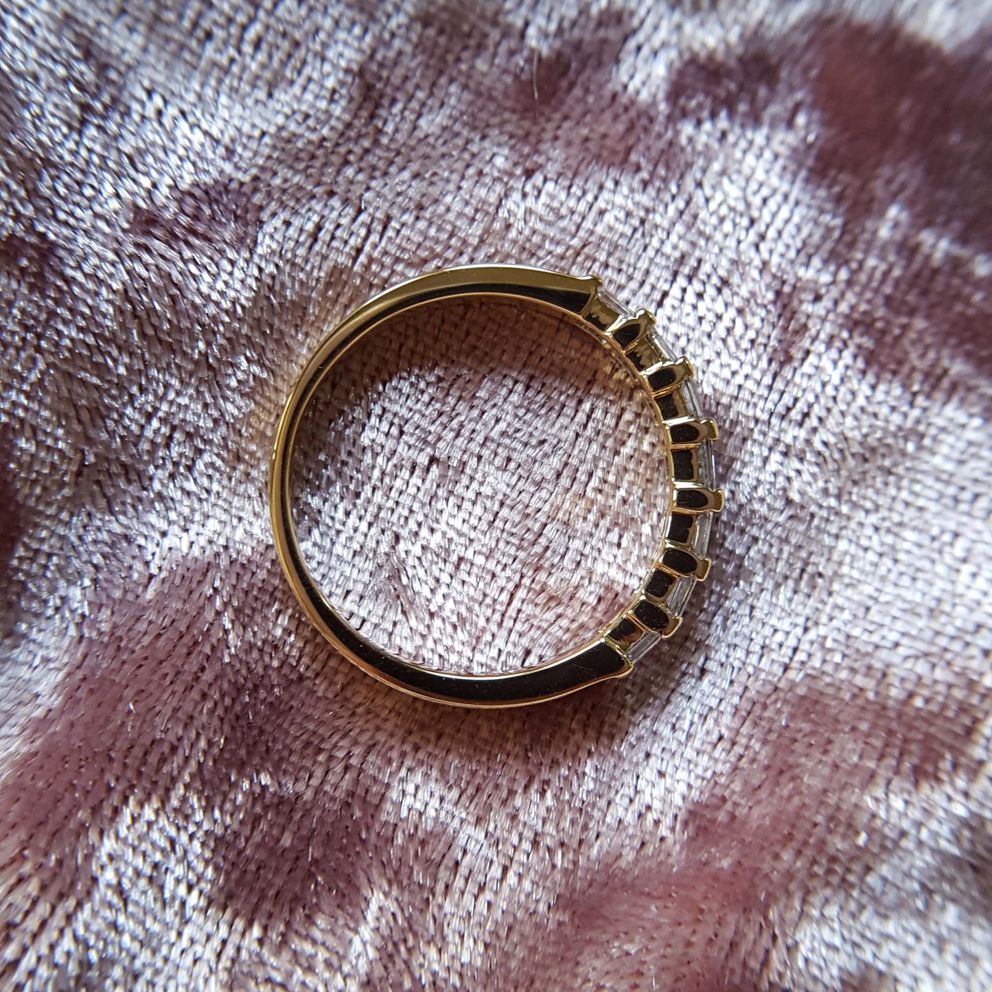 18kt Yellow Gold - Baguette Half Eternity Ring