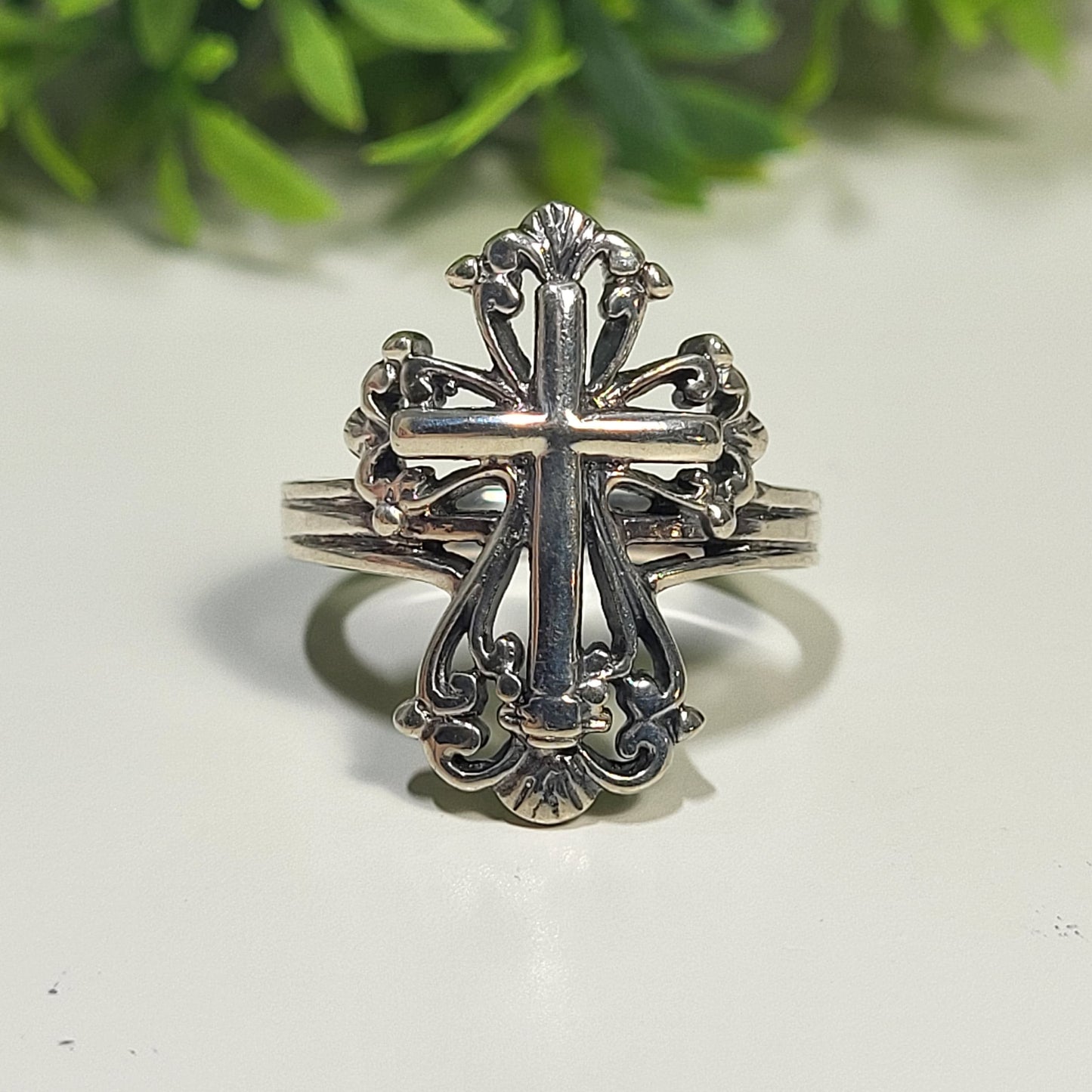 925 Sterling Silver Cross Ring
