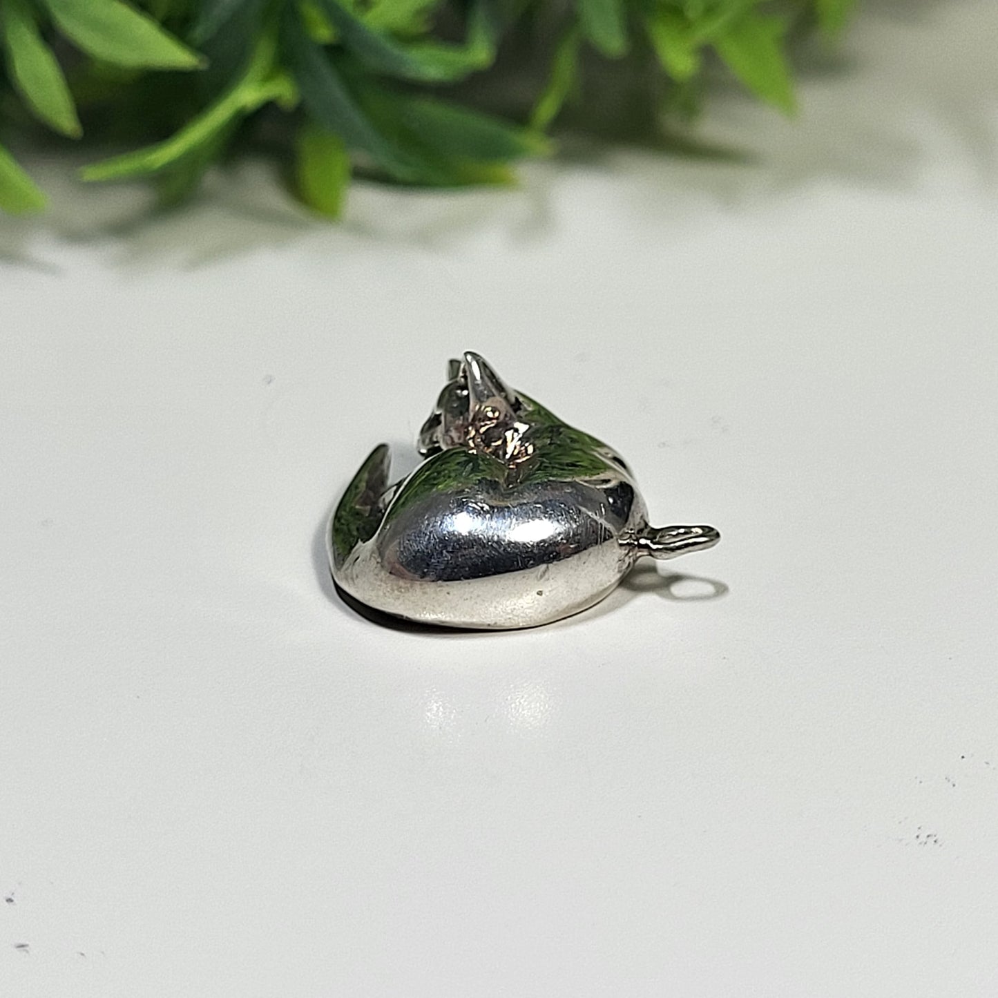 925 Sterling Silver Cat Charm