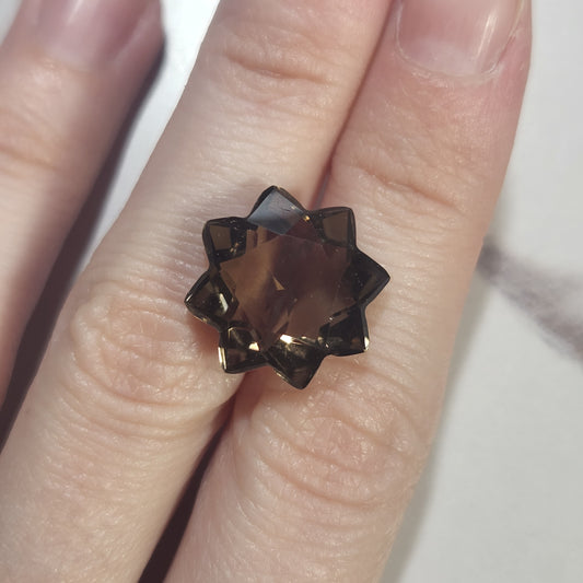 Smoky Quartz - 9.92ct Star Gemstone