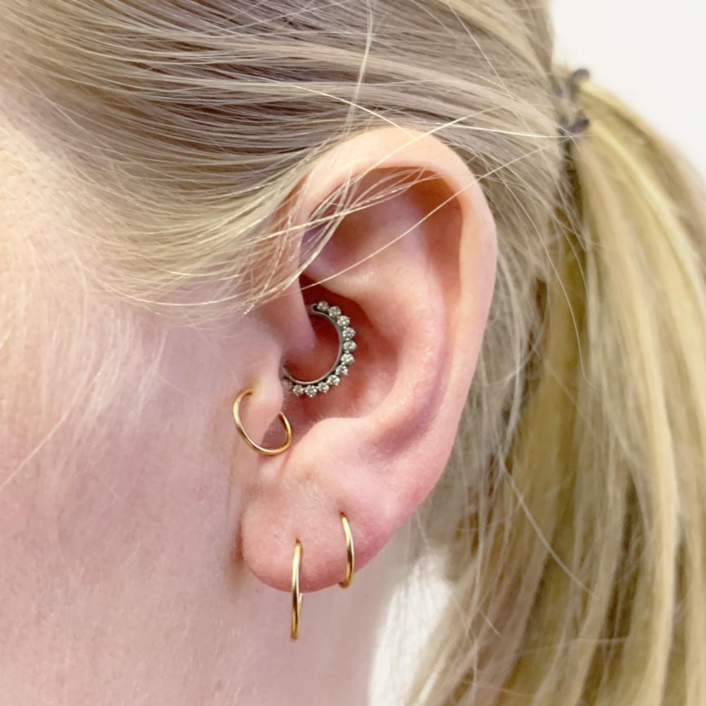 9kt Yellow Gold Endless Hoop Earrings - Spada Diamonds